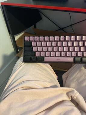 MageGee TS91 60% Mechanical Feel Gaming Keyboard Purple Black RGB